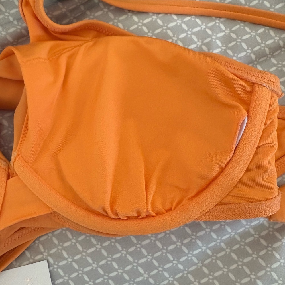 Shade & Shore Orange High Neck Bikini Top 34C - Picture 12 of 12